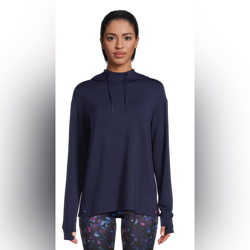 Athletic Works Women's French Terry Mock Neck Hoodie - Picture 4 of 6
